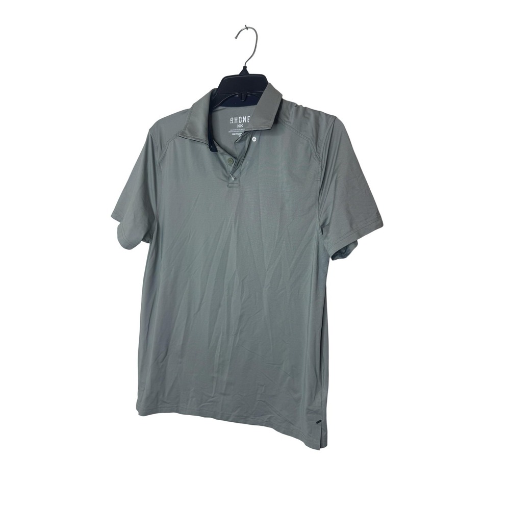 Rhone‎ Polo Shirt Mens Small Gray Performance Golf Stretch Short Sleeve